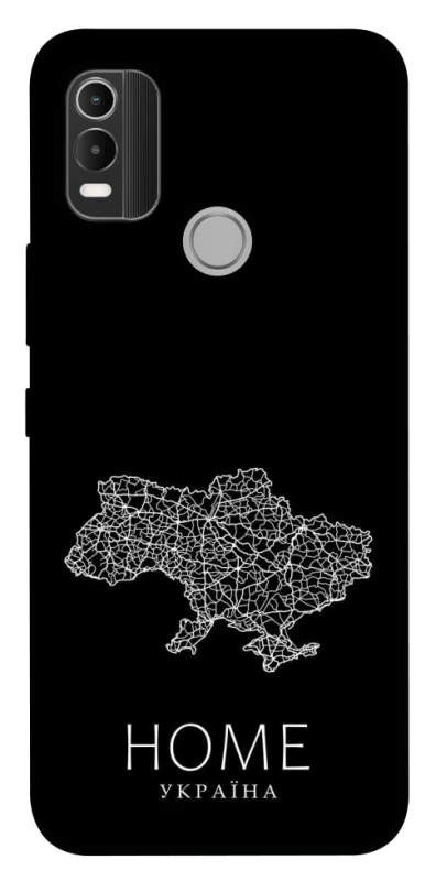 Чехол на Nokia C21 Plus Ukraine black map фото 1 из 1