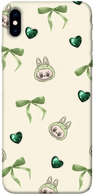 Чехол на Apple iPhone XS Max (6.5") Labubu Green Heart фото 1 из 1