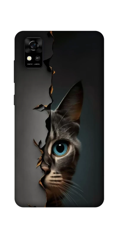 Чохол на ZTE Blade A31 Кіт-підглядач v2 фото 1 з 1
