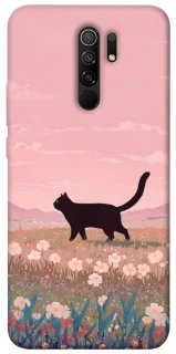 Чехол на Xiaomi Redmi 9 cat on a field фото 1 из 1