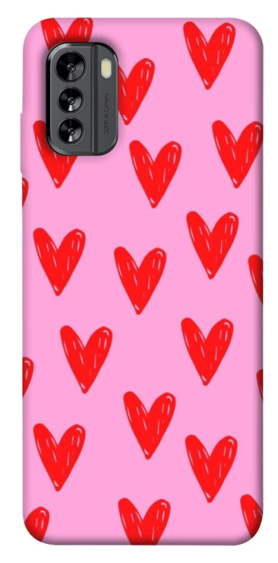 Чохол на Nokia G60 Red hearts 2 фото 1 з 1