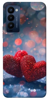 Чехол на TECNO Camon 18 Red hearts фото 1 из 1
