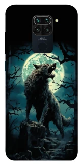 Чохол на Xiaomi Redmi Note 9 / Redmi 10X Вовк під місяцем фото 1 з 1