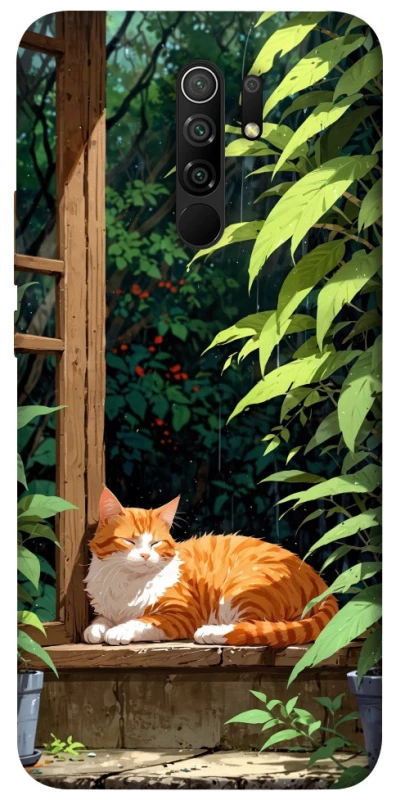 Чехол на Xiaomi Redmi 9 red cat фото 1 из 1