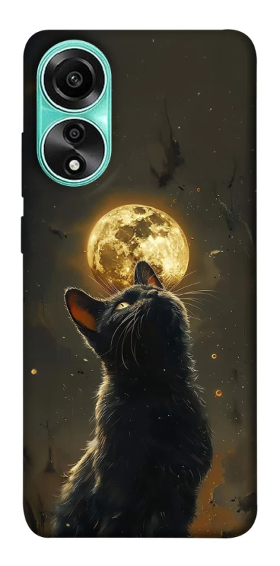 Чехол на Oppo A78 4G Кот под луной v2 фото 1 из 1