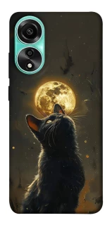 Чехол на Oppo A78 4G Кот под луной v2 фото 1 из 1
