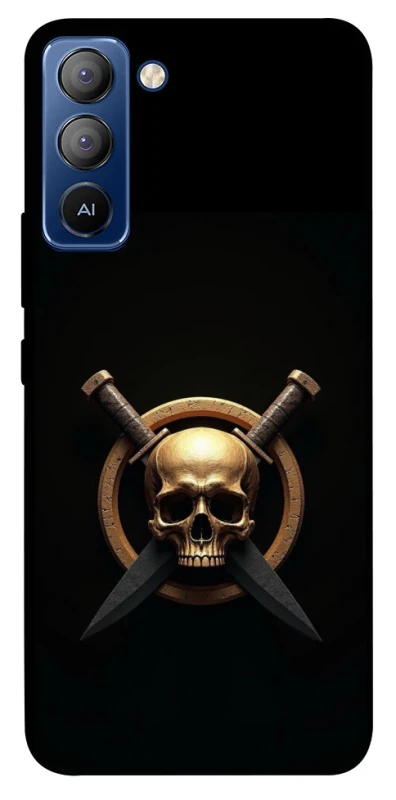 Чохол на TECNO Pop 5 LTE Golden Skull фото 1 з 1