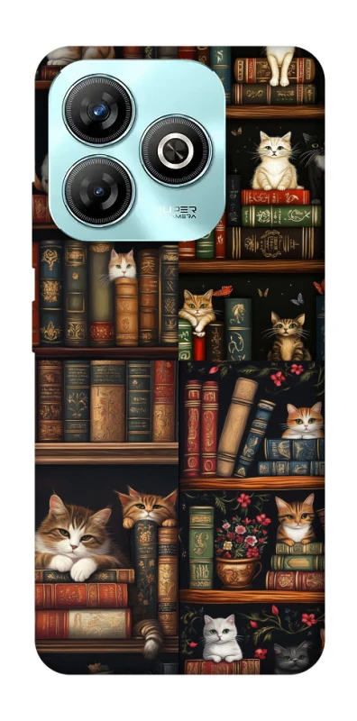 Чохол на ZTE Blade A75 4G Cats & Books фото 1 з 1