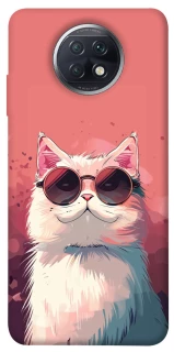 Чехол на Xiaomi Redmi Note 9 5G / Note 9T Сat with glasses фото 1 из 1