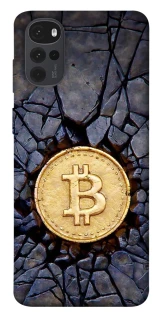 Чохол на Motorola Moto G22 Bitcoin cracks фото 1 з 1