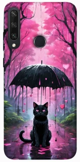 Чохол на Huawei Y6p Black cat фото 1 з 1