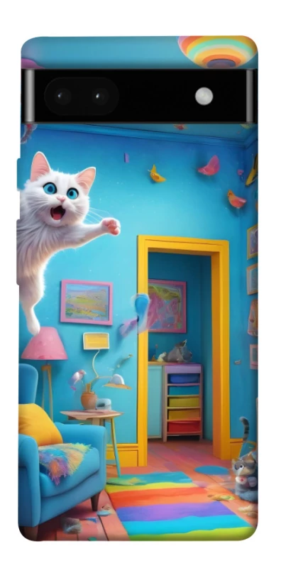 Чохол на Google Pixel 6a crazy cat фото 1 з 1