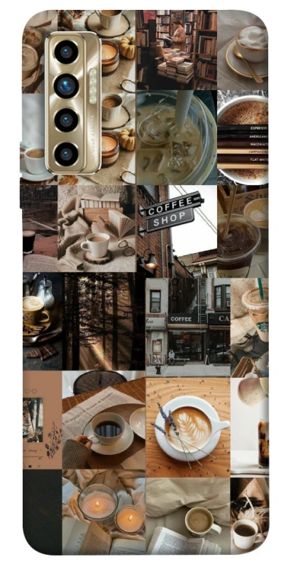 Чохол на TECNO Camon 17P Coffee collage ver.3 фото 1 з 1