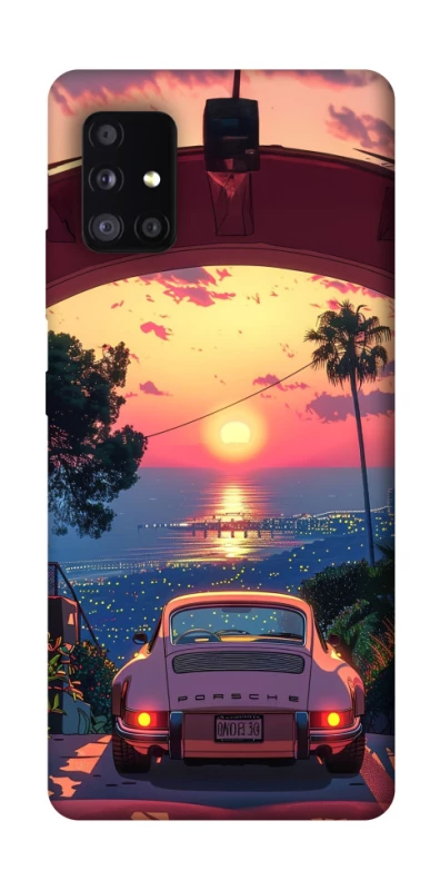 Чехол на Samsung Galaxy A51 5G Porsche at sunset фото 1 из 1