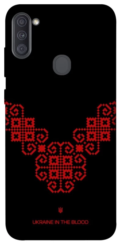 Чехол на Samsung Galaxy A11 Черно-красная вышиванка фото 1 из 1