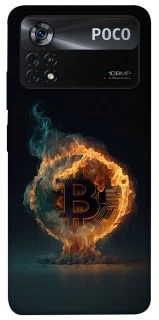 Чохол на Xiaomi Poco X4 Pro 5G Fire Bitcoin фото 1 з 1