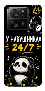 Чехол на Xiaomi 13T У навушниках 24/7 фото 1 из 1