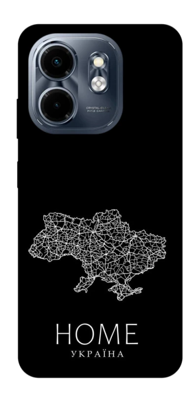 Чохол на Infinix Smart 9 4G / Hot 50i Ukraine black map фото 1 з 1