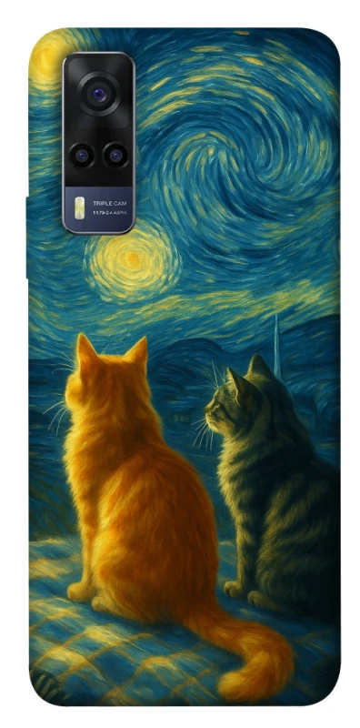 Чохол на Vivo Y53s Cats under the stars фото 1 з 1