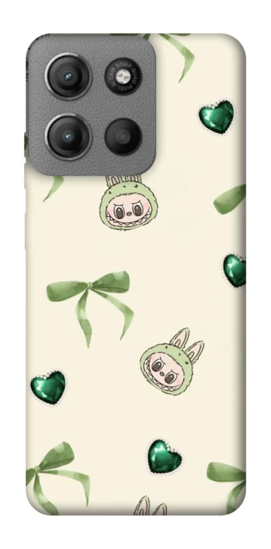 Чохол на Motorola Moto G15 Power Labubu Green Heart фото 1 з 1