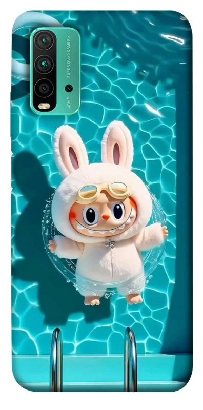 Чохол на Xiaomi Redmi Note 9 4G / Redmi 9 Power Labubu in the pool ver.2 фото 1 з 1