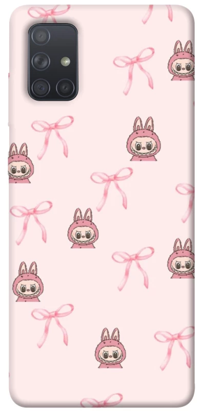 Чохол на Samsung Galaxy A71 Pink bows and Labubus фото 1 з 1