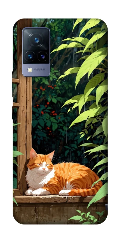 Чехол на Vivo V21 red cat фото 1 из 1