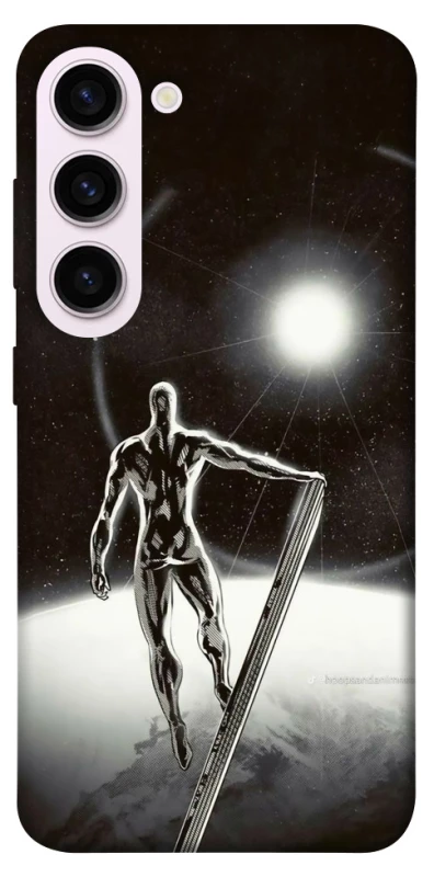 Чехол на Samsung Galaxy S23+ Серебряный сёрфер фото 1 из 1