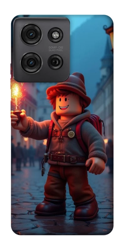 Чохол на Motorola Moto G75 Roblox Fire Logo Blue Flames фото 1 з 1