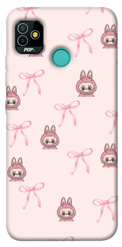 Чохол на TECNO POP 5 Pink bows and Labubus фото 1 з 1
