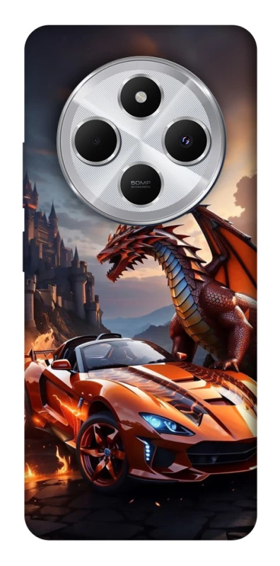 Чохол на Xiaomi Redmi 14C / Poco C75 Сar and dragon фото 1 з 1