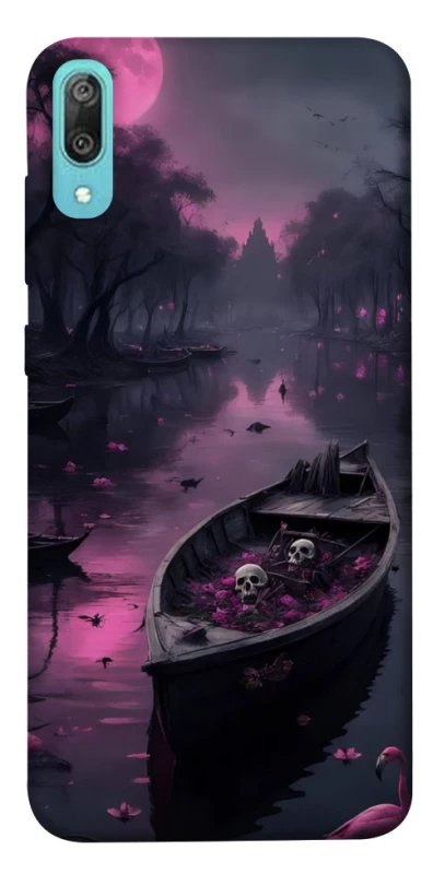 Чехол на Huawei Y6 Pro (2019) Boat and flamingo фото 1 из 1