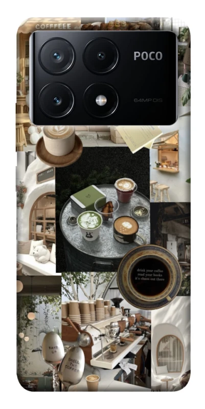 Чохол на Xiaomi Poco X6 Coffee collage ver.4 фото 1 з 1
