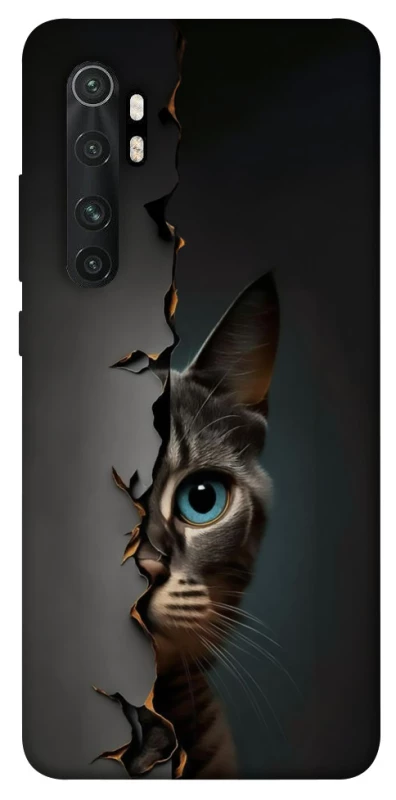 Чохол на Xiaomi Mi Note 10 Lite Кіт-підглядач v2 фото 1 з 1