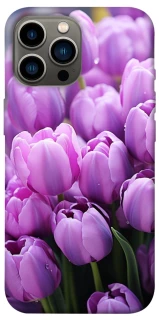 Чехол на Apple iPhone 12 Pro Max (6.7") Фиолетовые тюльпаны фото 1 из 1
