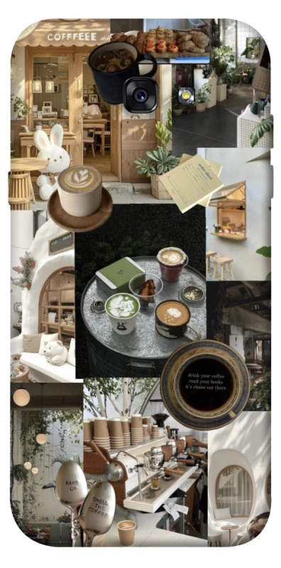 Чохол на Samsung A720 Galaxy A7 (2017) Coffee collage ver.4 фото 1 з 1