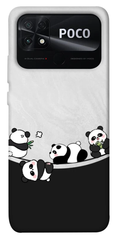 Чехол на Xiaomi Poco C40 Four pandas фото 1 из 1
