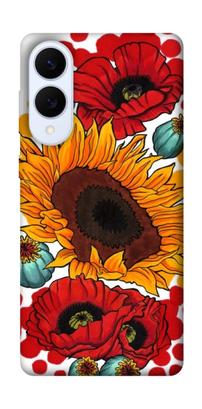 Чохол на Samsung Galaxy S25 Edge Соняшники та маки фото 1 з 1