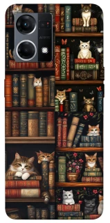 Чехол на Oppo Reno 7 4G Cats & Books фото 1 из 1