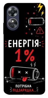 Чохол на Oppo A17 Енергія: 1% фото 1 з 1