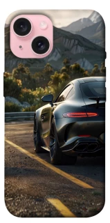 Чехол на Apple iPhone 15 (6.1") Car in the mountains фото 1 из 1