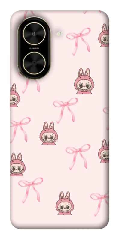 Чохол на Xiaomi Poco C71 Pink bows and Labubus фото 1 з 1