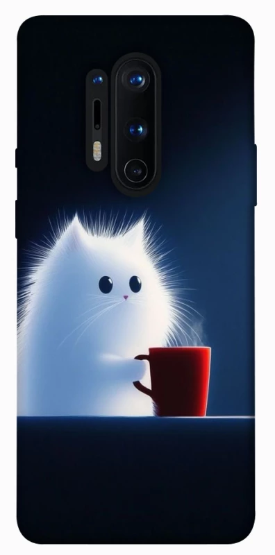 Чохол на OnePlus 8 Pro Чохол кіт з кавою фото 1 з 1