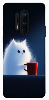 Чехол на OnePlus 8 Pro Чехол кот с кофе фото 1 из 1