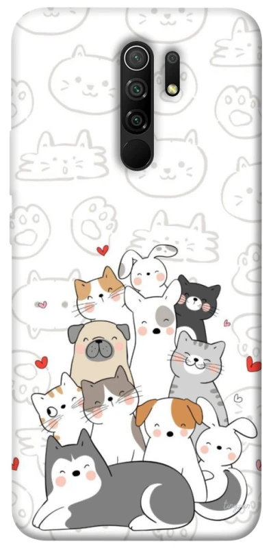 Чохол на Xiaomi Redmi 9 Funny Pets фото 1 з 1