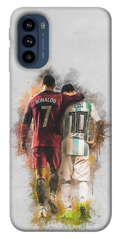 Чехол на Motorola Moto G41 Ronaldo и Messi фото 1 из 1