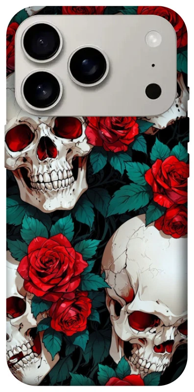 Чохол на Apple iPhone 17 Pro (6.3") skull and rose фото 1 з 1