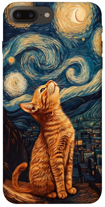 Чохол на Apple iPhone 7 plus / 8 plus van gogh cat фото 1 з 1