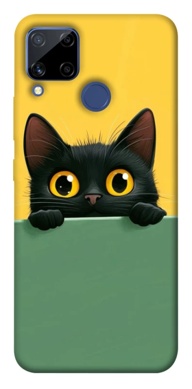 Чохол на Realme C15 Black cat v2 фото 1 з 1