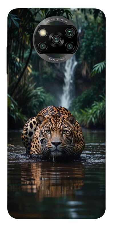 Чехол на Xiaomi Poco X3 NFC / Poco X3 Pro Leopard in water фото 1 из 1